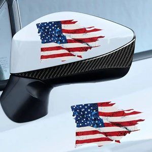 2 pcs Stickers American Flag on any flat surface